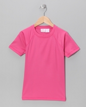 Girls Solid Swim Tee